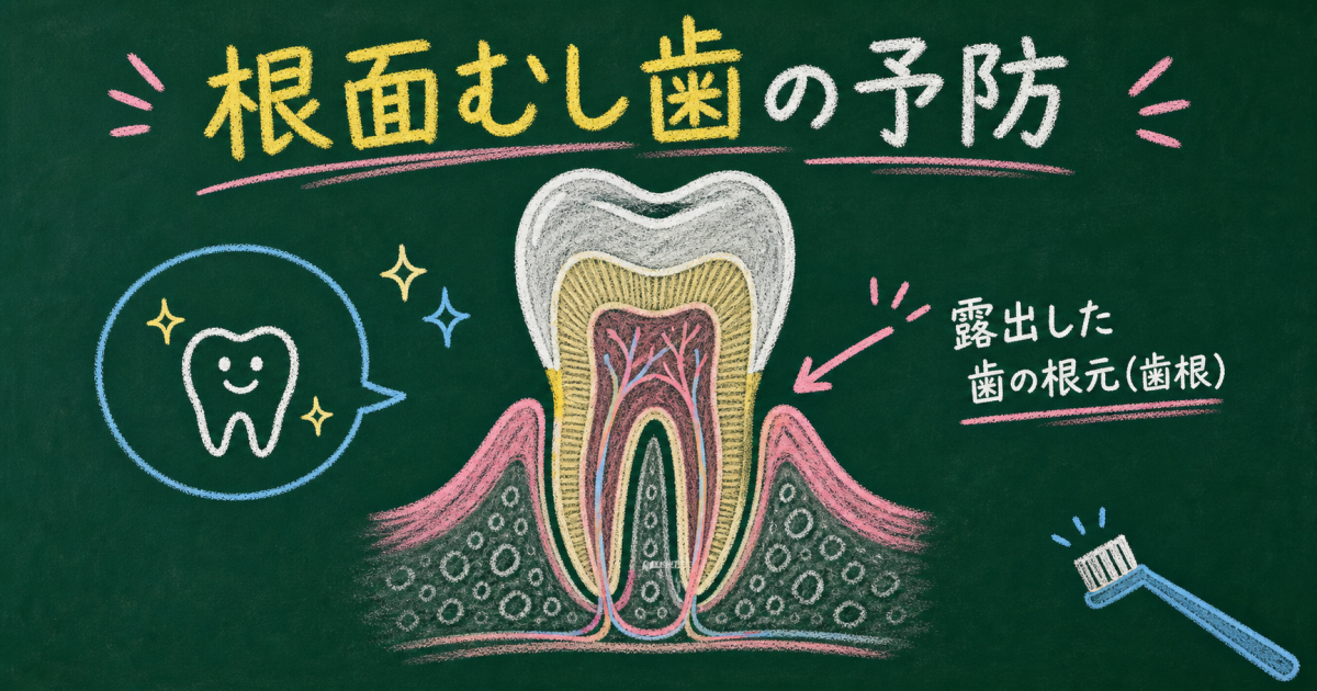 歯周病で歯ぐきが下がるとむし歯になりやすい? 歯根にできる根面むし歯とは
