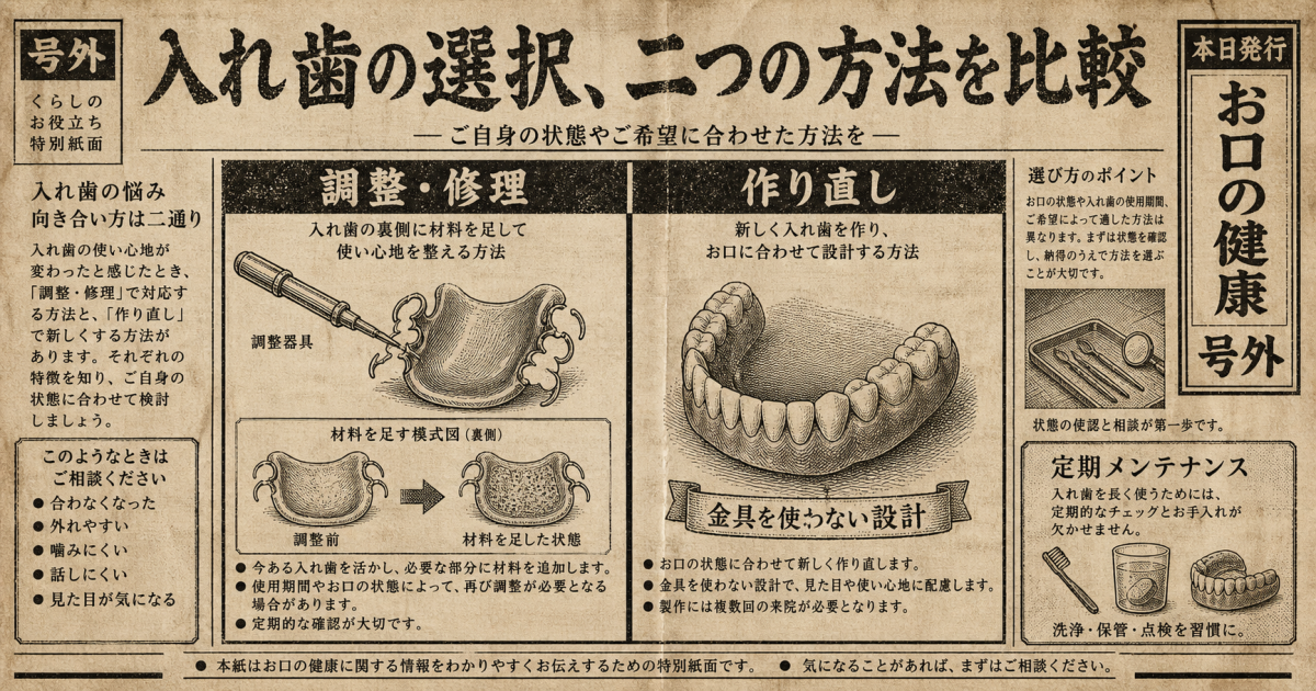 市販の入れ歯安定剤に関する注意点とよくある誤解