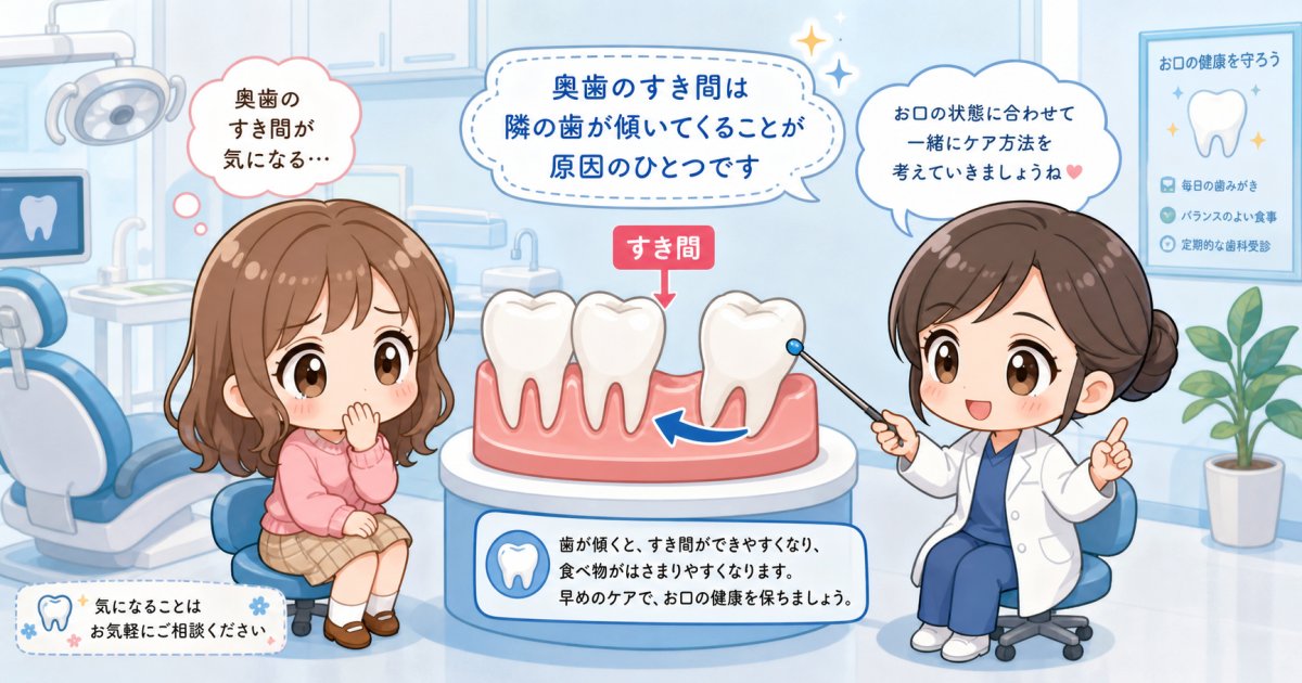 ぬけた奥歯の放置で隣の歯が倒れる？影響と今から始める治療法