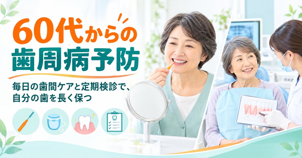 60代からの歯周病予防で自分の歯を残す毎日のケアと歯科受診の進め方
